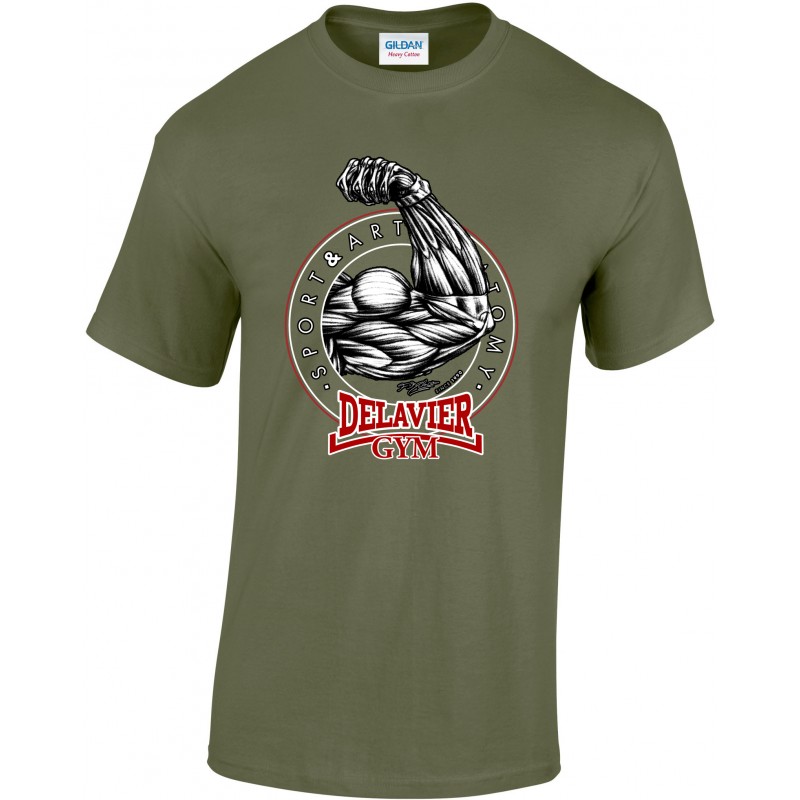 Delavier - Teeshirt homme - Bras - Military